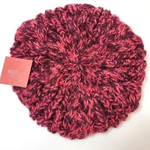 Mossimo Supply Co. Red-Pink Marled Knit Beret